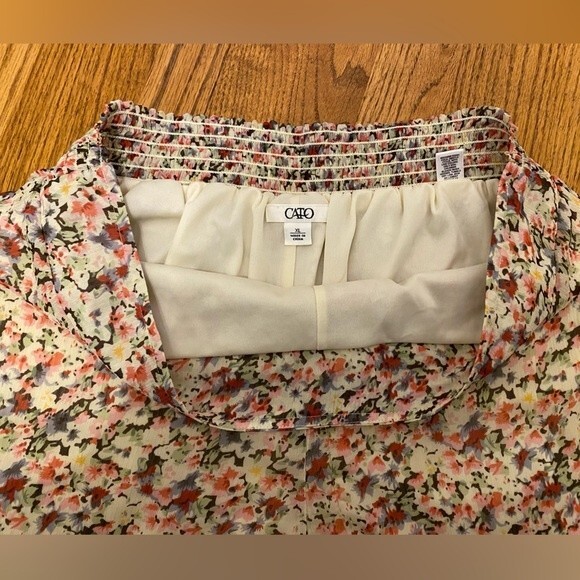 Cato Floral Wide Leg Flare Elastic Waist Dress or Casual Pants - Picture 11 of 16